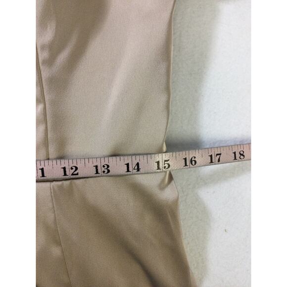 AW BRIDAL 10 L taupe Sahib satin wedding bridesmaid party maxi dress NEW B55 - Picture 8 of 10